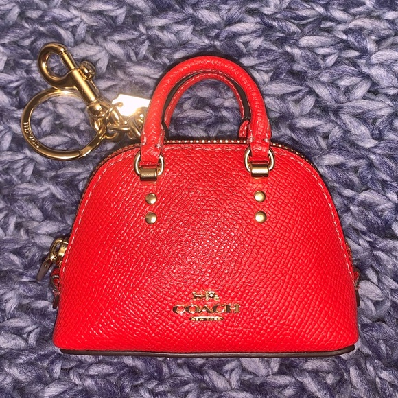 Women's Red Mini Katy Satchel Bag Charm - Picture 2 of 7